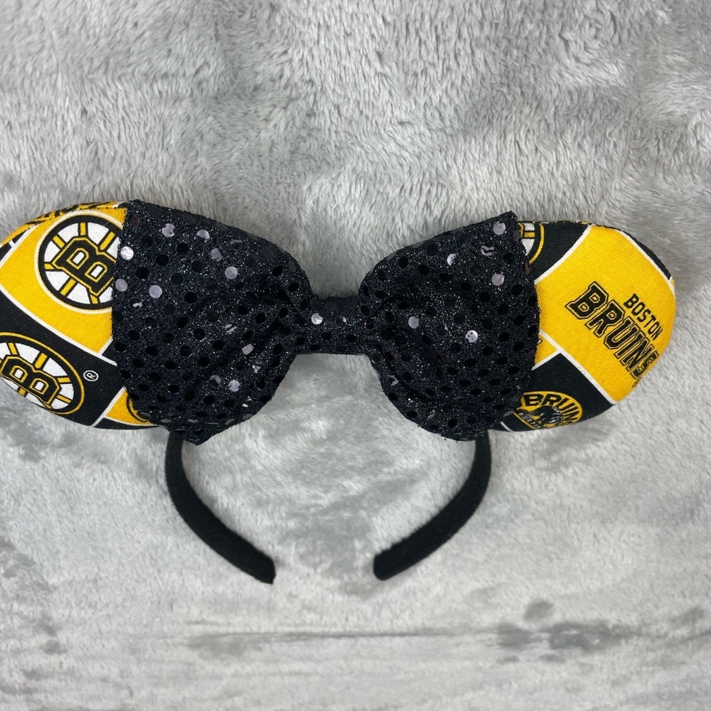 Disney Boston Bruins NHL Sequin Ears Headband Adult Size - Picture 3 of 6